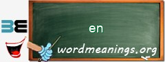 WordMeaning blackboard for en